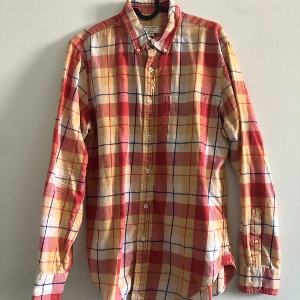 Club Monaco Spring Plaid Button Down